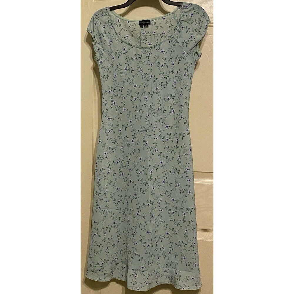 MY MICHELLE Midi Dress Dainty Floral Green Cottagecore Romantic Fairy Boho Y2K